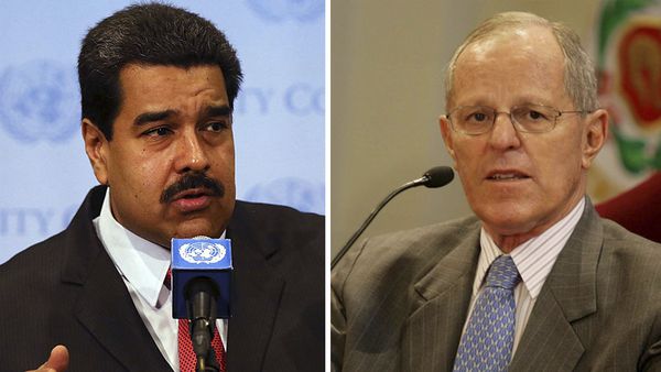 El presidente venezolano Nicolás Maduro y su par peruano Pedro Pablo Kuczynski