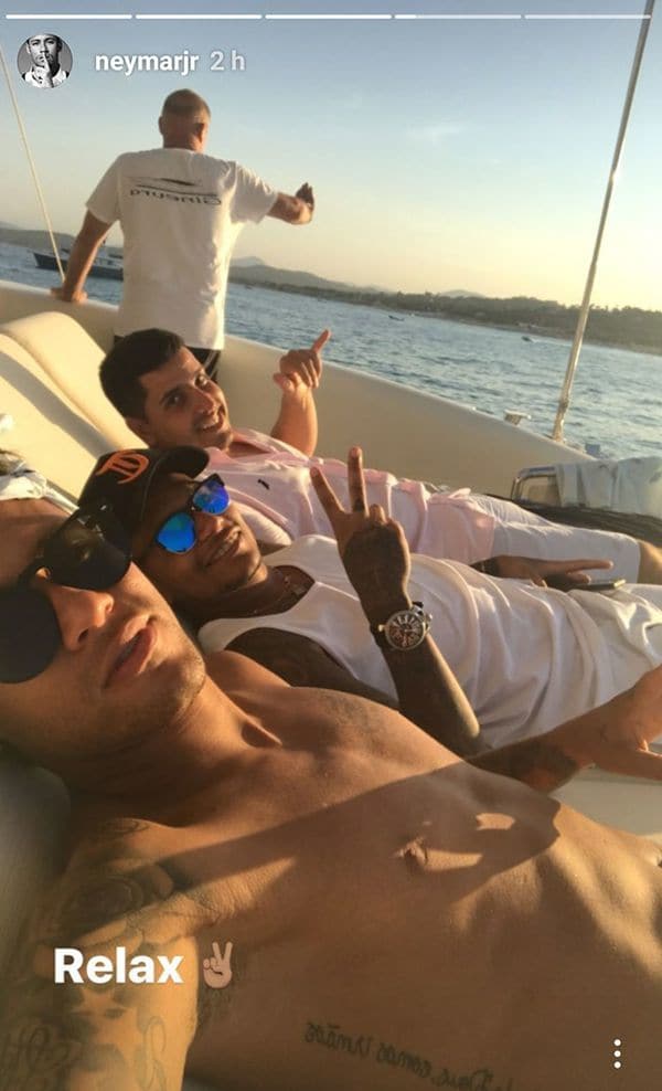 Neymar se mostró relajado