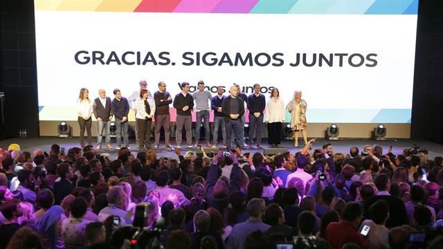 En el comando de campaña de Cambiemos es todo alegría
