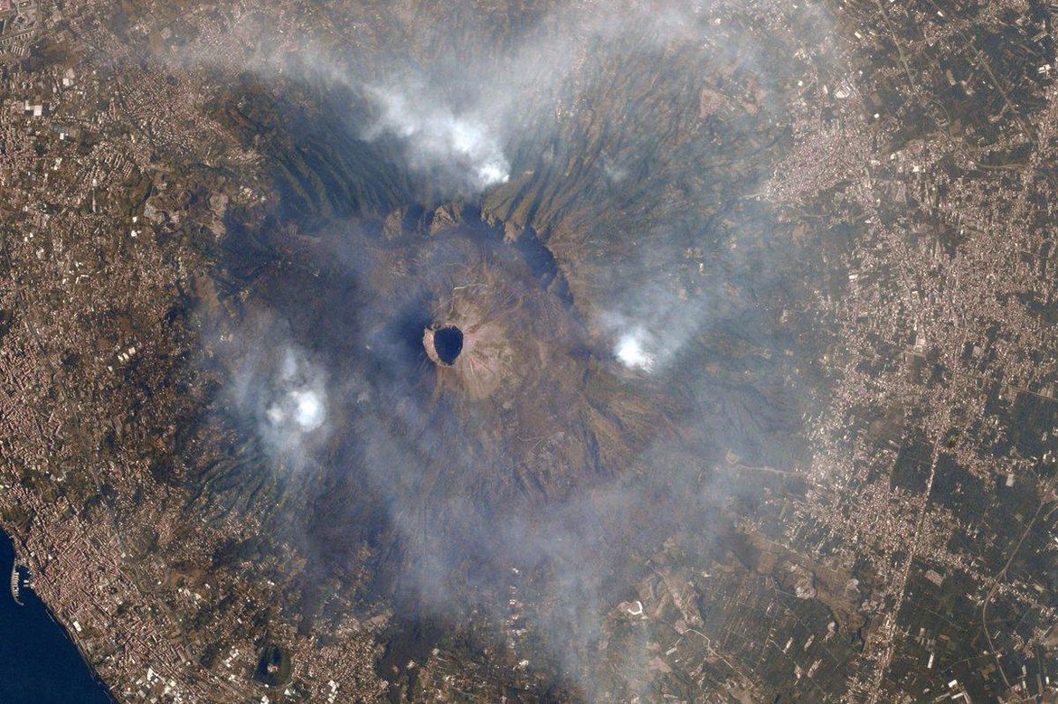 El Vesubio en fuego