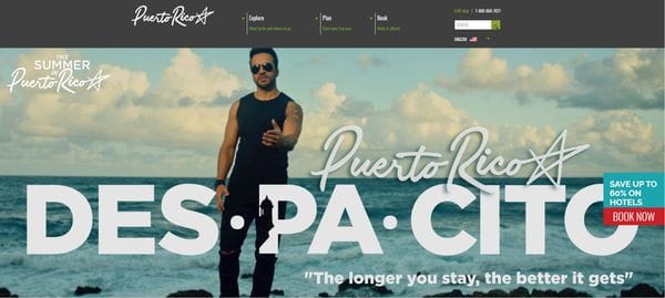 El sitio oficial de Turismo de Puerto Rico promociona Despacito con Luis Fonsi y deja afuera a Daddy Yankee, lo que enfureció al artista