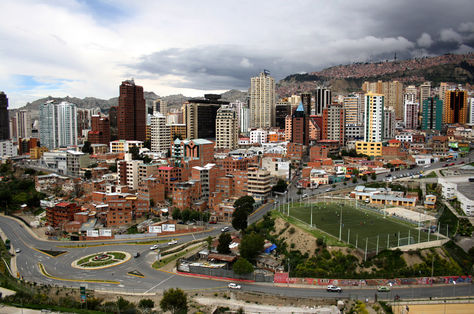 Vista panorámica de la zona central de La Paz.