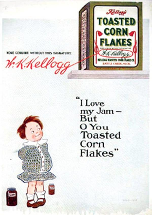 Una publicidad del producto insignia de la industria de los cereales, de 1908. (Foto: CBS)