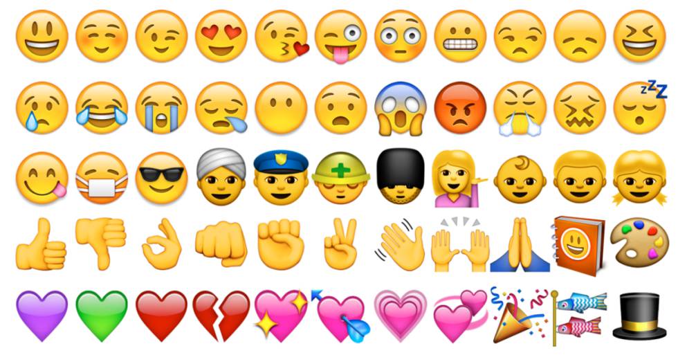 Imagen de una parte del lenguaje 'emoji'.