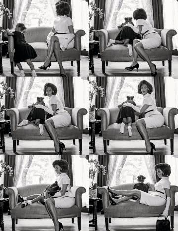 Kim Kardashian y su hija North, retratadas por Steven Klein. Imagen compartida en su cuenta de Twitter.