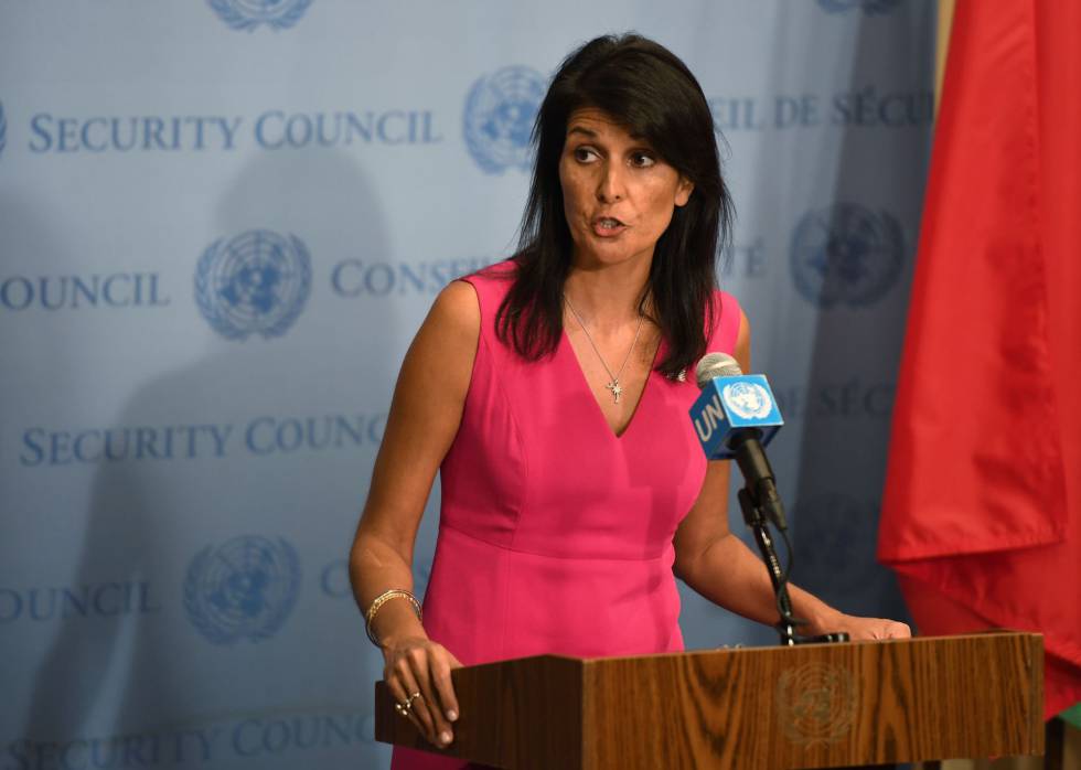 Nikki Haley, embajadora de Estados Unidos ante la ONU.