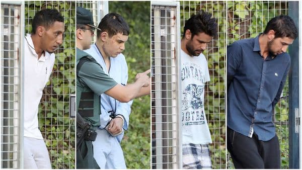 Los cuatro terroristas que fueron capturados vivos (EFE)