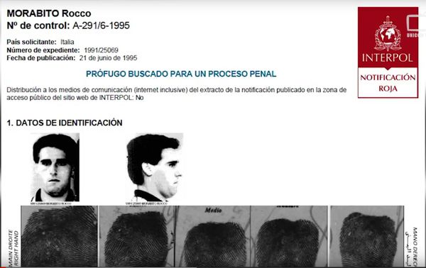 Circular roja de la Interpol del capo italiano.