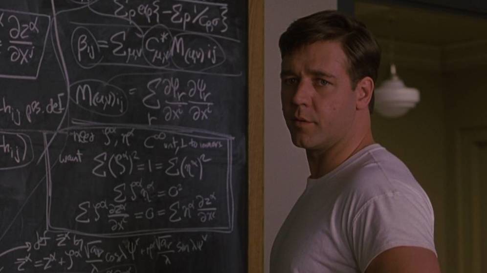 Foto: Russell Crowe en 'Una mente maravillosa'. 