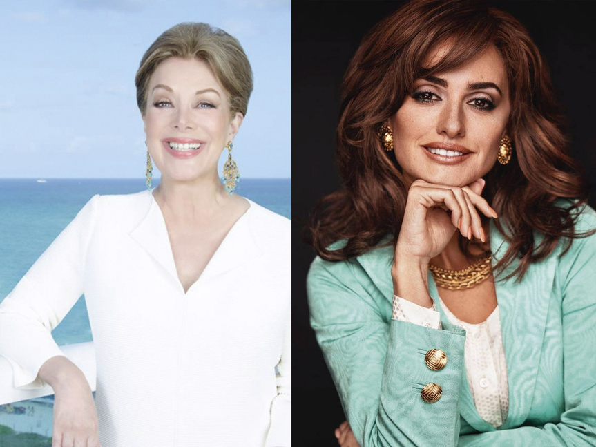Virginia Vallejo y Penélope Cruz.
