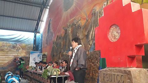 El presidente Evo Morales en Cochabamba. Foto:Ministerio de Comunicación
