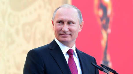El presidente ruso, Vladímir Putin, en el estadio Luzhniki, en Moscú, Rusia, el 9 de septiembre de 2017
