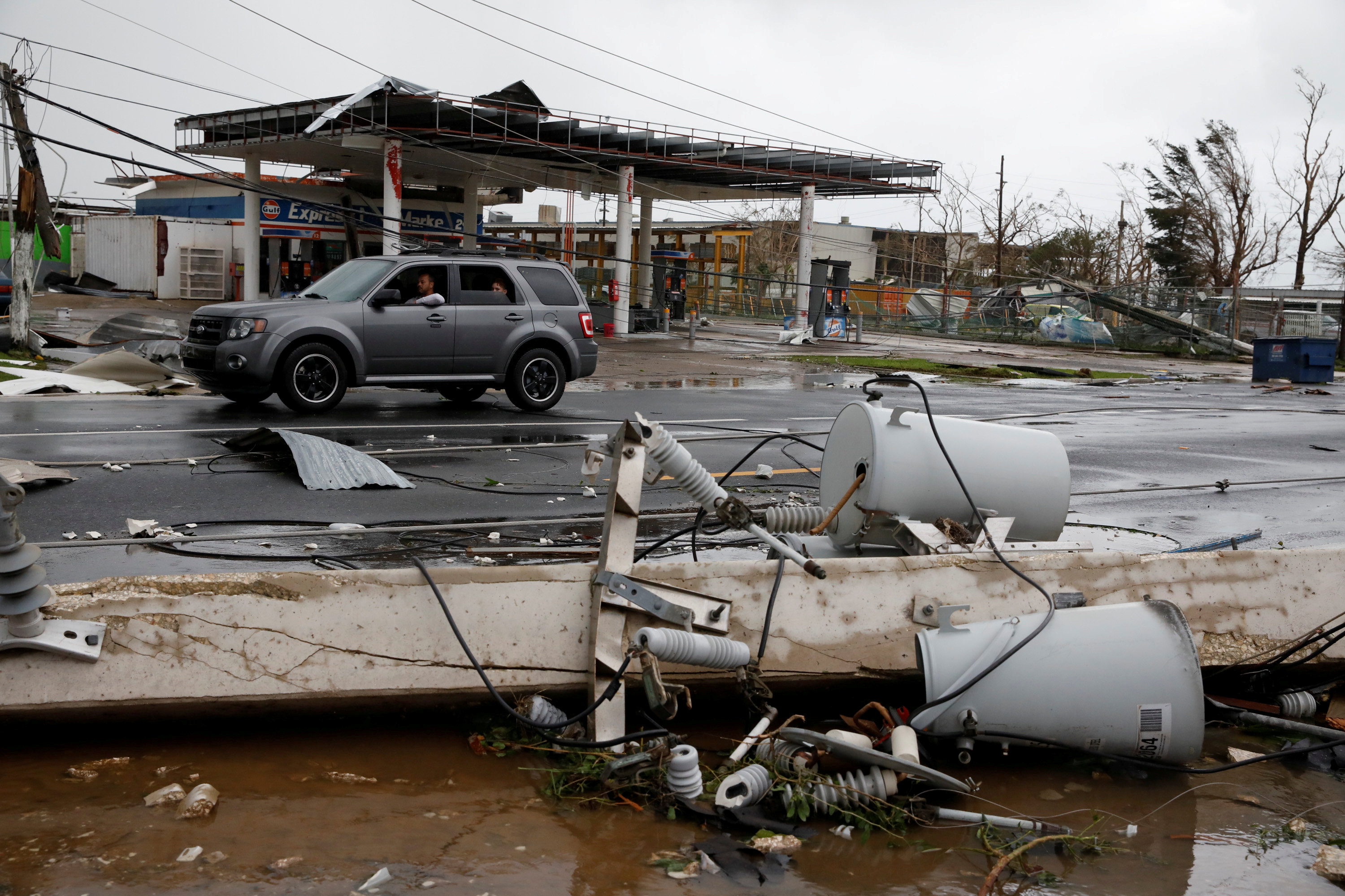 Paisajes de la devastación en Puerto Rico. (REUTERS/Carlos Garcia Rawlins)