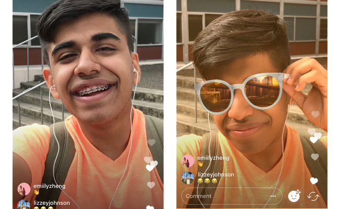 Instagram integra los filtros faciales a los vídeos en directo