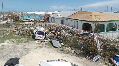 Casas devastadas por el huracán Irma en Codrington, Antigua y Barbuda. Foto: AFP