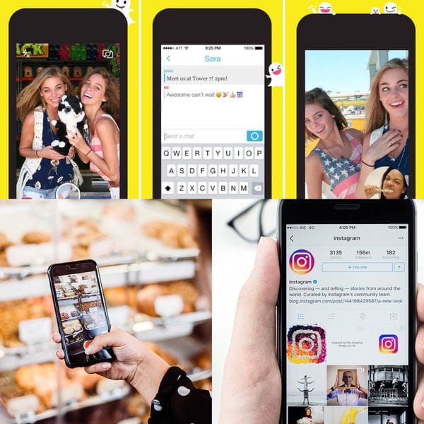 La estética cuasi infantil de Snapchat parecería haber pasado de moda comparado al aspecto más sobrio de su rival