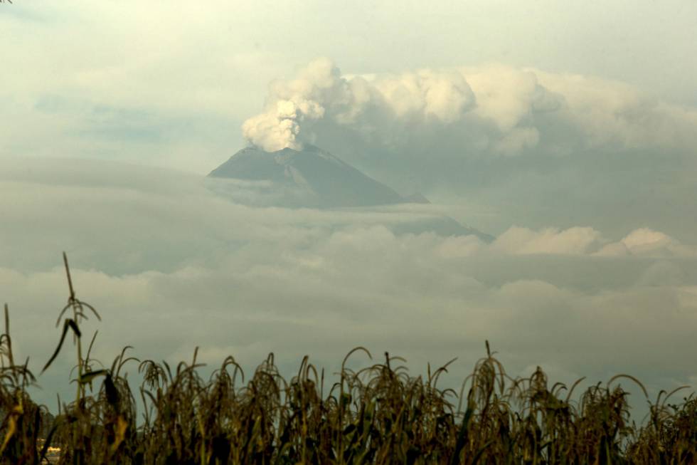 El volcán Popocatépetl el 27 de septiembre de 2017. 