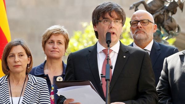 Carles Puigdemont, presidente catalán (REUTERS/Albert Gea)