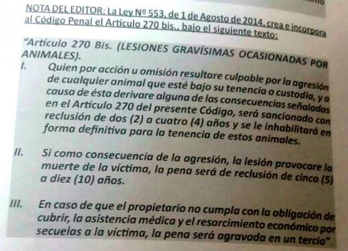 CÓDIGO DE PROCEDIMIENTO PENAL, ARTÍCULO 270.