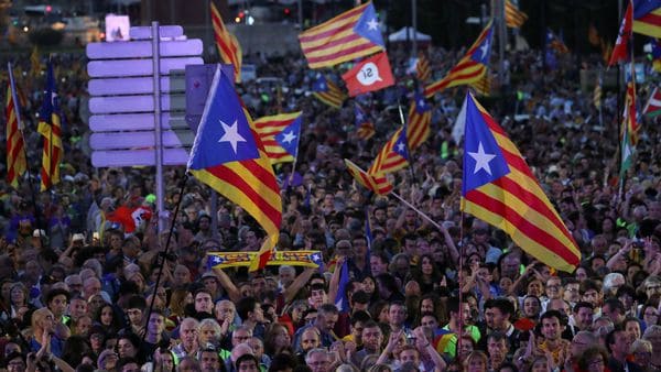 Miles de personas se manifestaron el viernes en Cataluña