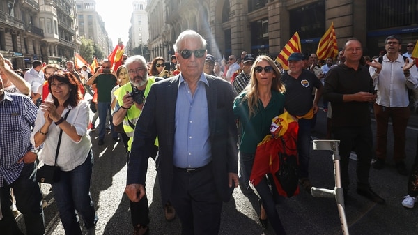 El peruano Vargas Llosa, también ciudadano español, orador principal del acto (Reuters)