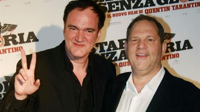 Quentin Tarantino junto a Harvey Weinstein