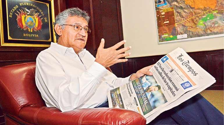 El gobernador Iván Canelas Alurralde conversa con Los Tiempos en su despacho. | José Rocha