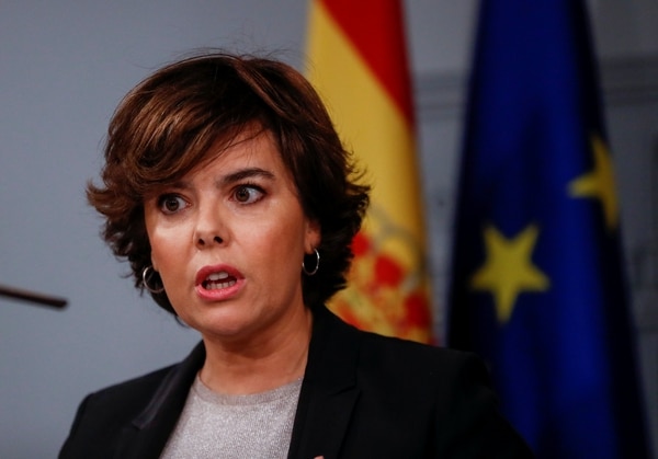La vice presidenta del Gobierno español Soraya Saenz de Santamaria (Reuters)