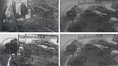 Capturas del video de vigilancia del Banco Unión donde se observa a Luciana Cagnola. Foto: ATB