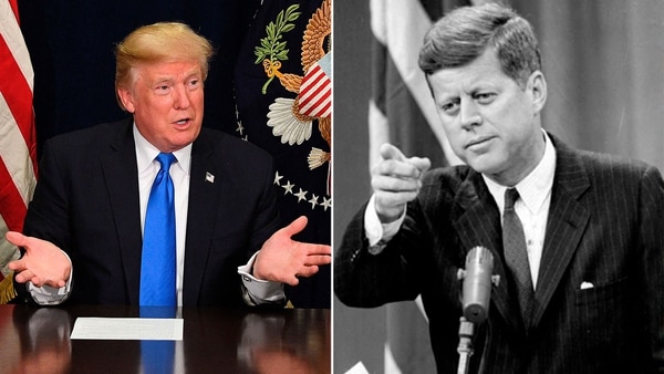 Donald Trump y John F. Kennedy (AFP)