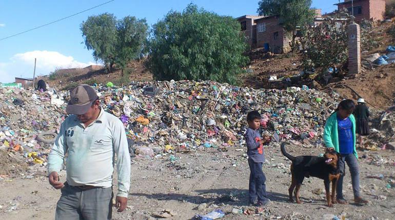 Vecinos cerca al botadero de Vinto. | Los Tiempos