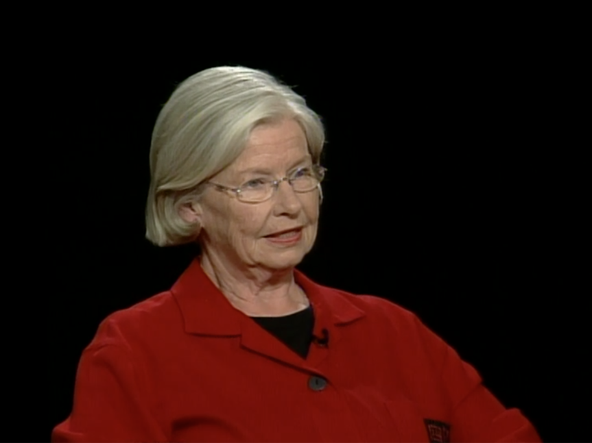 Jane Ruska, en una entrevista para Charlie Rose. Jane Ruska, en una entrevista para Charlie Rose.