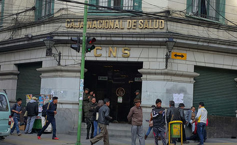 Frontis de la CNS en La Paz. Foto: La Razón - archivo
