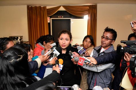 La ministra de Salud, Ariana Campero, realiza declaraciones a la prensa tras la reunión de gabinete de este 8 de noviembre de 2017. Foto: MInisterio de Salud
