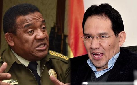 El comandante de la Policía, Abel de la Barra, y el fiscal General del Estado, Ramiro Guerrero. 