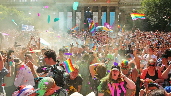 Los festejos en Australia tras la consulta sobre el matrimonio gay (Getty Images)
