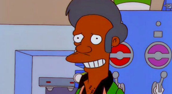 El saludo de Apu en su Kwik-E-Mart, “Gracias, ¡vuelva pronto!”, fue un meme verbal. (Fox)