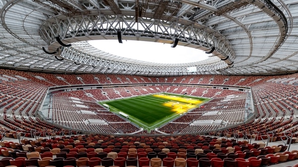 El estadio Luzhniki, sede del partido inaugural y la final del Mundial, con capacidad para 81 mil personas (Getty)