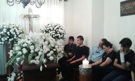 El velorio de Mary Linera Pareja, madre del vicepresidente Álvaro García. Foto: Fernando Cartagena