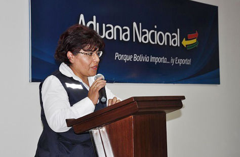 Marlene Ardaya, presidenta de las Aduana Nacional.