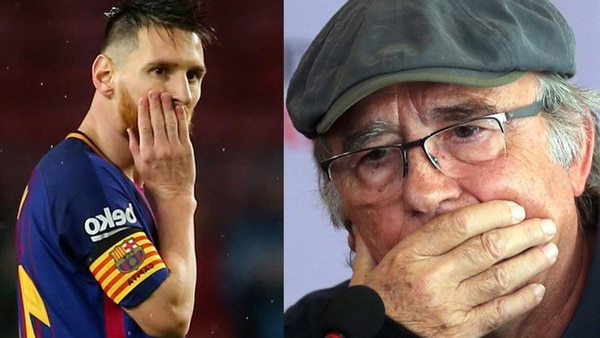 Lionel Messi y Joan Manuel Serrat