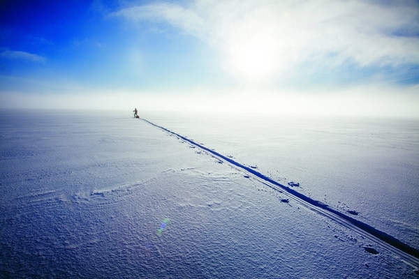 Una de las fotos de Erling Kagge en el Polo Sur, parte de su libro “Silence in the Age of Noise”. (Penguin Random House)