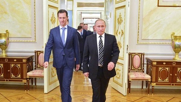 Bashar Al Assad, presidente de Siria, y Vladimir Putin , mandatario de Rusia