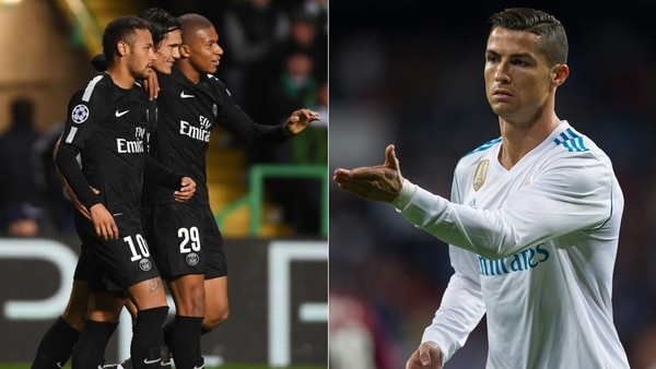 Cristiano Ronaldo no cree que el PSG de Neymar, Cavani y Mbappé sea un problema (Getty Images)