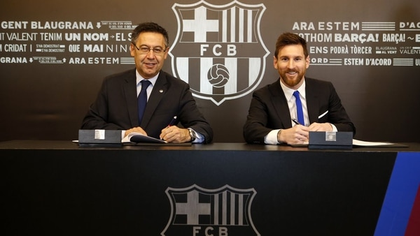 El Barcelona FC hizo oficial la extensión del contrato del argentino Lionel Messi