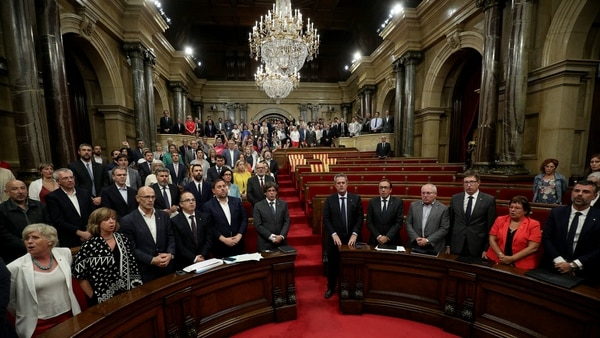 El Parlamento de Cataluña, con los independentistas ausentes (Reuters)