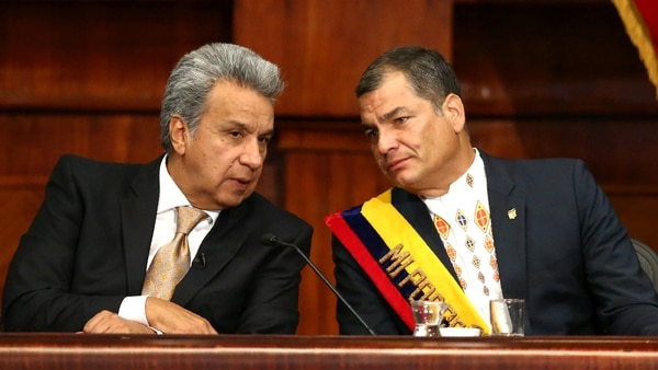 Otros tiempos. Lenín Moreno junto a Rafael Correa