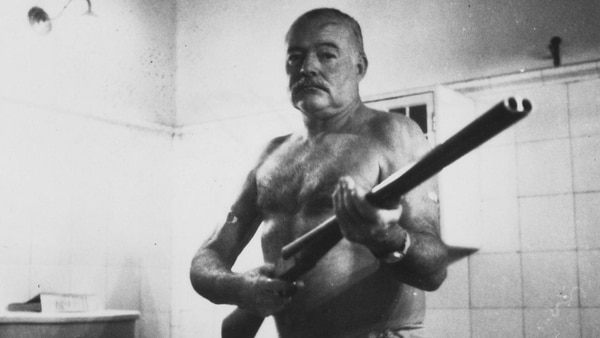 Imagen de Hemingway en la Finca Vigia, en Cuba