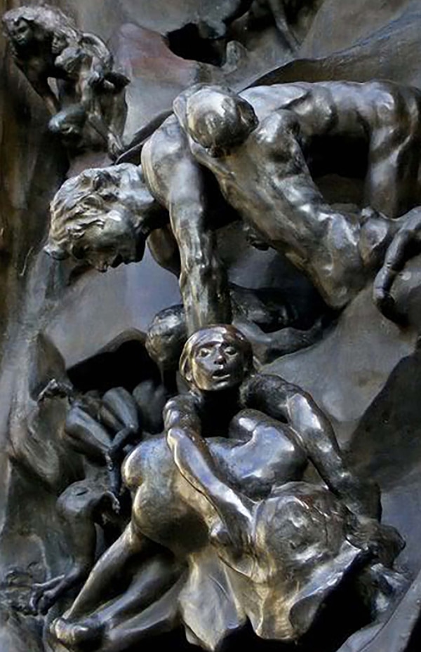 La Puerta del Infierno, de Rodin (detalle)