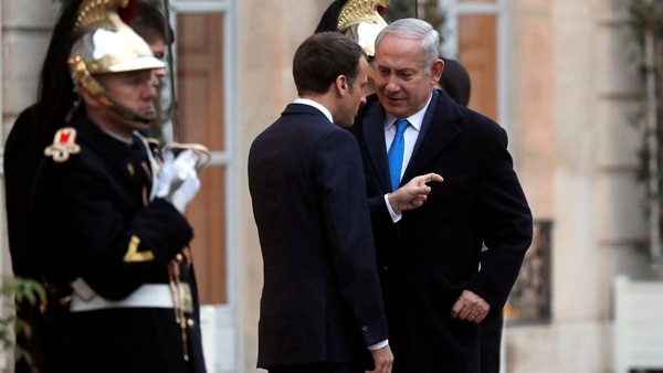 Netanyahu y Macron, en el Palacio del Elíseo (Reuters)